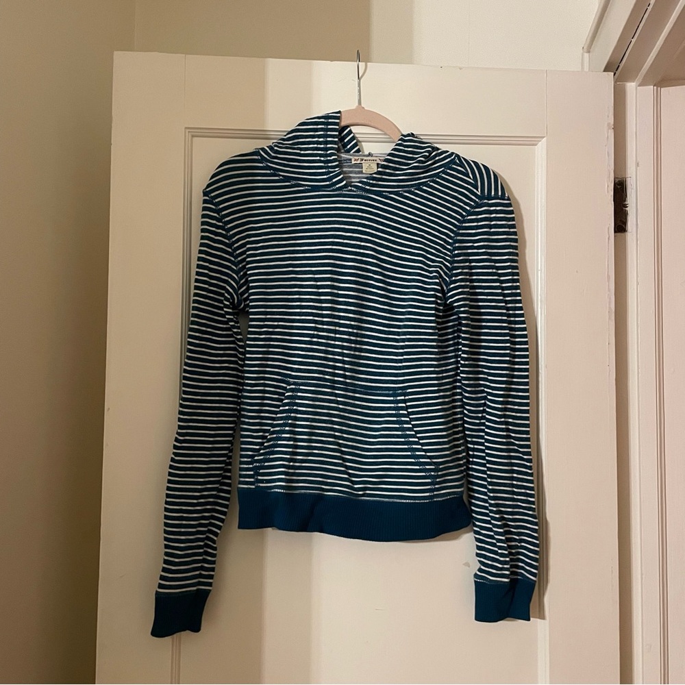 Navy blue striped hoody